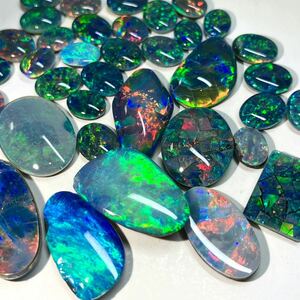 ●天然ダブレットオパールおまとめ●a 100ct ルース 裸石 宝石 ジュエリー jewelry opal 遊色 water fire white ③