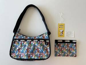 レスポートサック CLASSIC HOBO スヌーピーミニ★ポーチ付き★PEANUTS×LeSportsac*クラシックホーボー ショルダーバッグ バッグ SNOOPY 犬