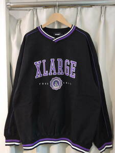 X-LARGE XLARGE エクストララージ PIPING V NECK SWEAT 黒 Lサイズ 人気商品 再値下げしました！