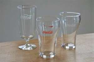 送料無料 コカコーラ Coca Cola グラス (3種各1)3個 コカ・コーラ レトロ ガラス