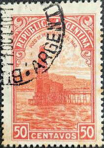 【外国切手】 アルゼンチン 1936年01月01日 発行 普通切手 - 農業-6 消印付き