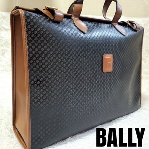 美品 OLD BALLY オールドバリー ビンテージ ブリーフケース ビジネスバッグ レザー 本革 ブラック 黒 ブラウン 茶 大容量 旅行 出張