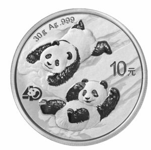 [保証書・カプセル付き] 2022年 (新品) 中国「パンダ」純銀 30グラム 銀貨