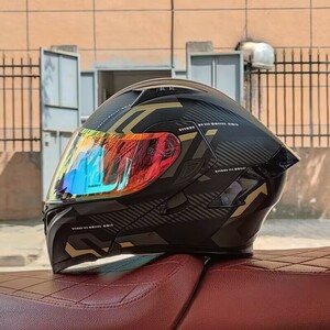新入荷　バイク　オンロード　フルフェイスヘルメット　ダブルシールド　　インナー丸洗い可能　 　M～XXLサイズ　Mサイズ