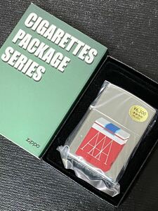 zippo AAA スリーA たばこ柄 前面加工 希少モデル 2005年製 CIGARETTES PACKAGE SERIES ケース 保証書付き