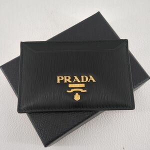 プラダ　カードケース　1MC208　PRADA　レザー　ブラック　中古　◆3114/高洲店