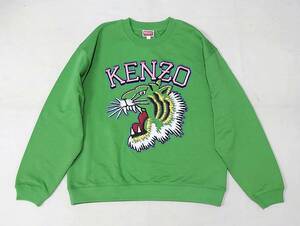 KENZO PARIS VARSITY JUNGLE タイガー スウェット ウィメンズ S Grass Green KENZO University NIGO 22aw 虎 刺繍 ケンゾー