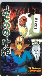 ５１２０１★もののけ姫　二馬力　テレカ★