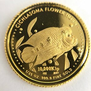 K24　ラオス　10000Kip金貨　1/25oz　2003　総重量1.2g【CDAX8021】