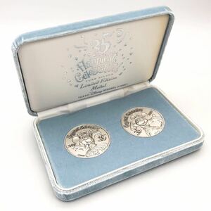 【限定品/美品】 東京ディズニー リゾート 35周年記念 純銀製 記念メダル 限定350セット ケース付 