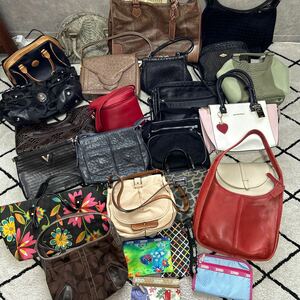 1円 バッグまとめ売り オールドコーチCOACH ChloeクロエエトロETROクロコオーストリッチショルダーバッグ トートバッグ ハンドバッグ 