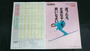 『AIWA(アイワ)ヘッドホンステレオ総合カタログ 1990年10月』モデル:設楽りさこ /EX50/JX50/JL50/J50/RX50/RL50/RL70/F50/PX50/PL50/P50