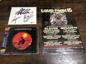 LOUDNESS / SOLDIER OF FORTUNE 2009デジタルリマスター SHM-CD 直筆サインとフライヤー 付き (Mike Vescera 高崎晃 ラウドネス ジャパメタ