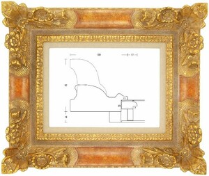 油絵用 額縁 木製フレーム SACA04-01 金 サイズP60号