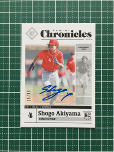 ★PANINI MLB 2020 CHRONICLES #42 秋山翔吾／SHOGO AKIYAMA［CINCINNATI REDS］直筆サイン 49枚限定 auto ルーキー RC★