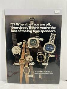 1972年11月17日号LIFE誌広告切り抜き【Caravelle by Bulova/腕時計】アメリカ買い付け品60sビンテージUSAインテリアファッションアクセサリ