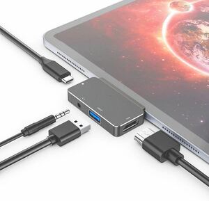 USB Type C ハブ USB C ハブ 4in1 Type-c hub iPad Pro向け PD充電 変換 アダプタ