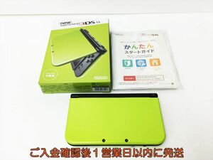 【1円】Newニンテンドー3DSLL 本体 セット ライム/ブラック 任天堂 RED-001 動作確認済 3DS LL J03-064rm/F3