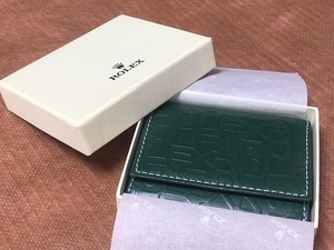 ロレックス コインケース 財布 小銭入れ ウォレット エンボス加工 型押し ロゴ レザー グリーン 緑色 ノベルティ 未使用 ROLEX 非売品