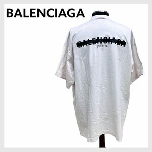 BALENCIAGA バレンシアガ 22SS Strike 1917 ロゴプリント オーバーサイズ 半袖 Tシャツ メンズ 694576 TMVJ6