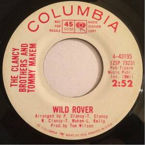 US Orig THE CLANCY BROTHERS 7inch WILD ROVER ラスティック