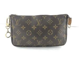 【SR265】LOUISVUITTON ルイヴィトン モノグラム ポシェット アクセソワール アクセサリーポーチ マルチケース ブラウン系 VI1919 バッグ