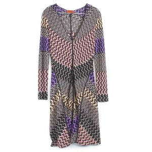 美品『USED』 Missoni ミッソーニ 透かし編み 165121 ワンピース パープル レーヨン