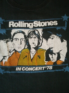 激レア貴重!!1978年当時物ヴィンテージTシャツ ツアーグッズ ローリング・ストーンズROLLING STONES1978WORLD TOUR Tシャツミックジャガー