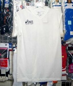 アシックス：XS030Sフットボールギアノースリーブシャツ気合白O☆新品☆即決価格/