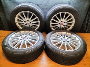 送料安 FIATフィアット500Xにて使用 BORBET 7J 17インチ+40 110 5H ハブ約64ミリ KBA46045 LS70738 BRIDGESTONE REGNO GR-XI 215/55-17 