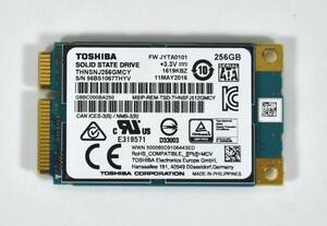 TOSHIBA mSATA SSD 256GB /健康状態86%/累積使用12885時間/動作確認済み, フォーマット済み/中古品