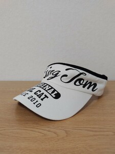 ＼送料込み！／【TALKING TOM AND FRIENDS】トーキングトムアンドフレンズ サンバイザー 白 ホワイト ゴルフウェア GOLF 帽子 57〜62cm