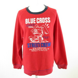 ブルークロス BLUE CROSS トレーナー フリース 刺繍 長袖 赤 L *A412 レディース