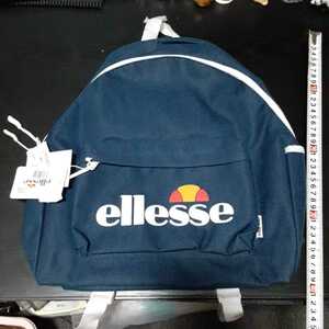 ※ジャンク(上部ひもちぎれあり)☆ellesse☆リュックサック☆ネイビー☆残1