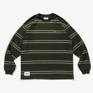 wtaps ダブルタップス 21ss JAM 02 LS/COTTON ボーダーロンＴ OD ＸL 未使用