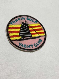 希少 ピンク トンキン湾 ヨットクラブ TONKIN GULF YACHIT CLUB ワッペン ハンドメイド ベトナム VIET NAM 米海軍 USN TOPGUN パッチ