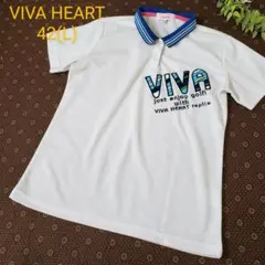 VIVA HEART レディース　ゴルフウェア　半袖ポロシャツ　サイズ42(L)