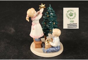 [URA]ロイヤルコペンハーゲン/ROYALCOPENHAGEN/クララ＆ぺーター クリスマス/13-4-26/　(検索)骨董/フィギュリン/少年/少女