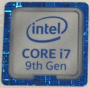 ■新品・未使用 ■10枚セット 九代目【CORE i7 9th】エンブレムシール【18*18㎜】送料無料・追跡サービス付き☆P062