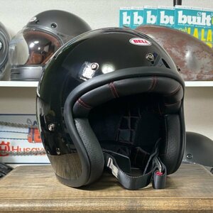 ★BELL CUSTOM 500 GLOSS BLACK ベル カスタム500 ジェットヘルメット グロスブラック/L 箱にダメージあり 輸入品 即納