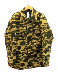 A BATHING APE◆トラディショナルコート/1ST CAMO/カバーオール/M/コットン/KHK/カモフラ