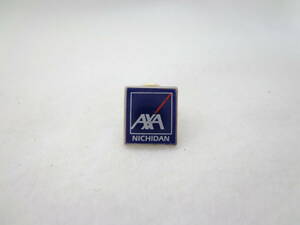 AXA　アクサ・ホールディングス　社章ピンバッジ　／　ピンバッチ ピンズ メダル 微章 記章 アクサ生命保険 企業物 襟章 