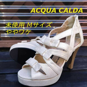 【未使用 】ACQUA CALDA ハイヒールサンダル バックファスナー