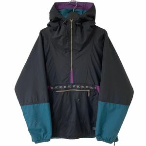 ■激レア ブラック■80s 90s USA製 L.L.BEAN THINSULATE 中綿 アノラックパーカー 黒 XL 相当 エルエルビーン シンサレート ビンテージ