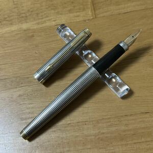 廃盤 PARKER パーカー 万年筆 75 シズレ 14k XF スターリングシルバー STERLING SILVER アメリカ製 昭和レトロ vintage