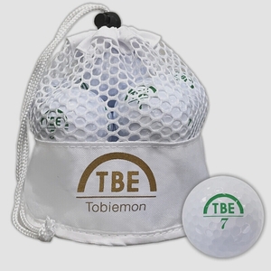 送料無料★TOBIEMON ゴルフボール 公認球 2ピース 1ダース(12個入り)ホワイト メッシュバック入り TBM-2MBW