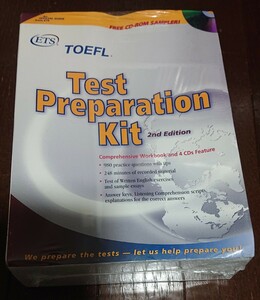 貴重なシュリンク未開封品 TOEFL Test Preparation Kit 2nd Edition ETS ワークブック CD4枚 英語 留学 