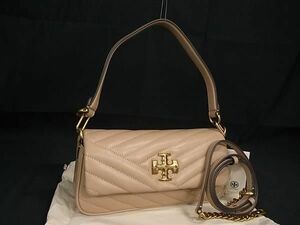 ■新品同様■ TORY BURCH トリーバーチ レザー 2WAY ハンドバッグ ショルダーバッグ レディース ブラウン系 AV0939