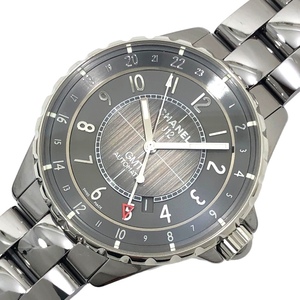 シャネル CHANEL J12 クロマティック GMT H3099 グレー文字盤 チタン/セラミック/SS 腕時計 メンズ 中古