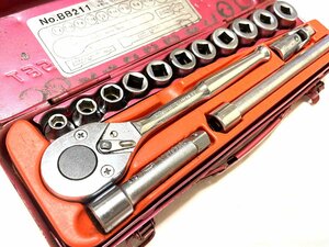 ■ KTC ソケットレンチセット BB211 1/4～13/16 中古★